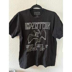 Led Zeppelin Black Graphic Tee size M